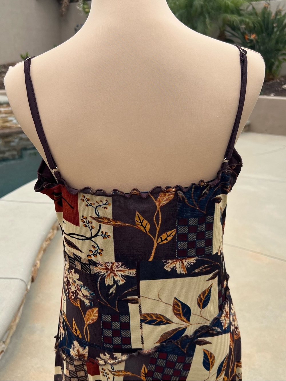 Cider Black & Brown Floral Patchwork Mini Dress Size 1x - Picture 7 of 13